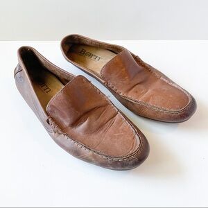 Born Mens Allan H38237 Light Brown Casual Slip On Comfort Loafers Size 9.5M BOC